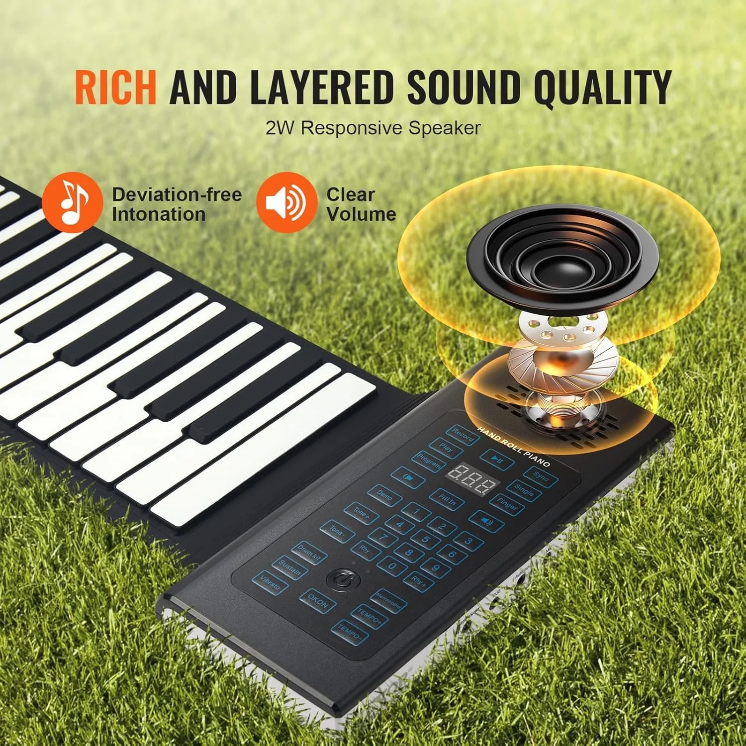 Піаніно VEVOR 88 Keys Roll Up Keyboard Piano Чорний, фото №6 Піаніно VEVOR 88 Keys Roll Up Keyboard Piano Чорний, фото №6