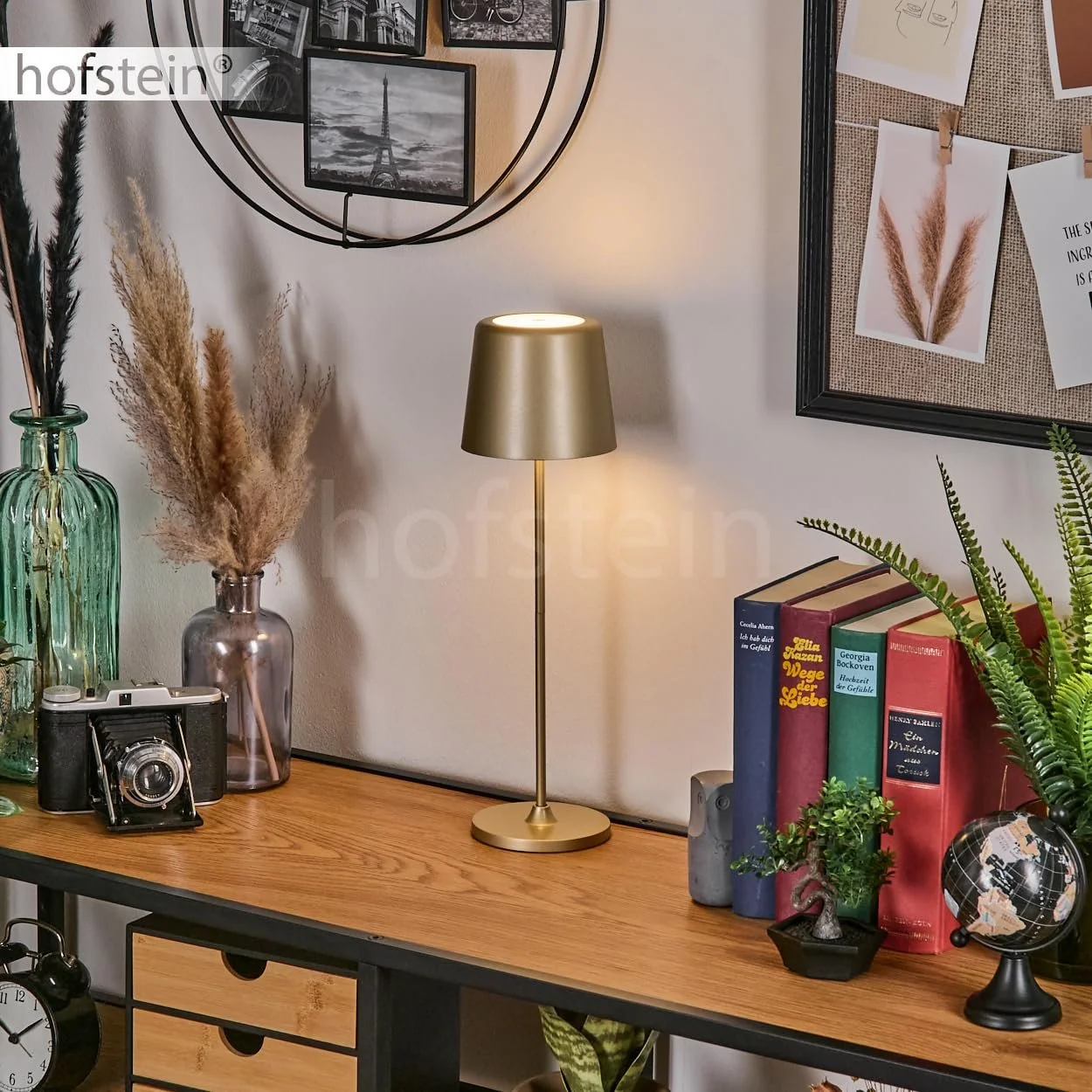 Настільна лампа Belece LED димована метал/пластик USB-C акумулятор 2 Ват 310 Люмен 3000 Кельвін золотий/білий, фото №8