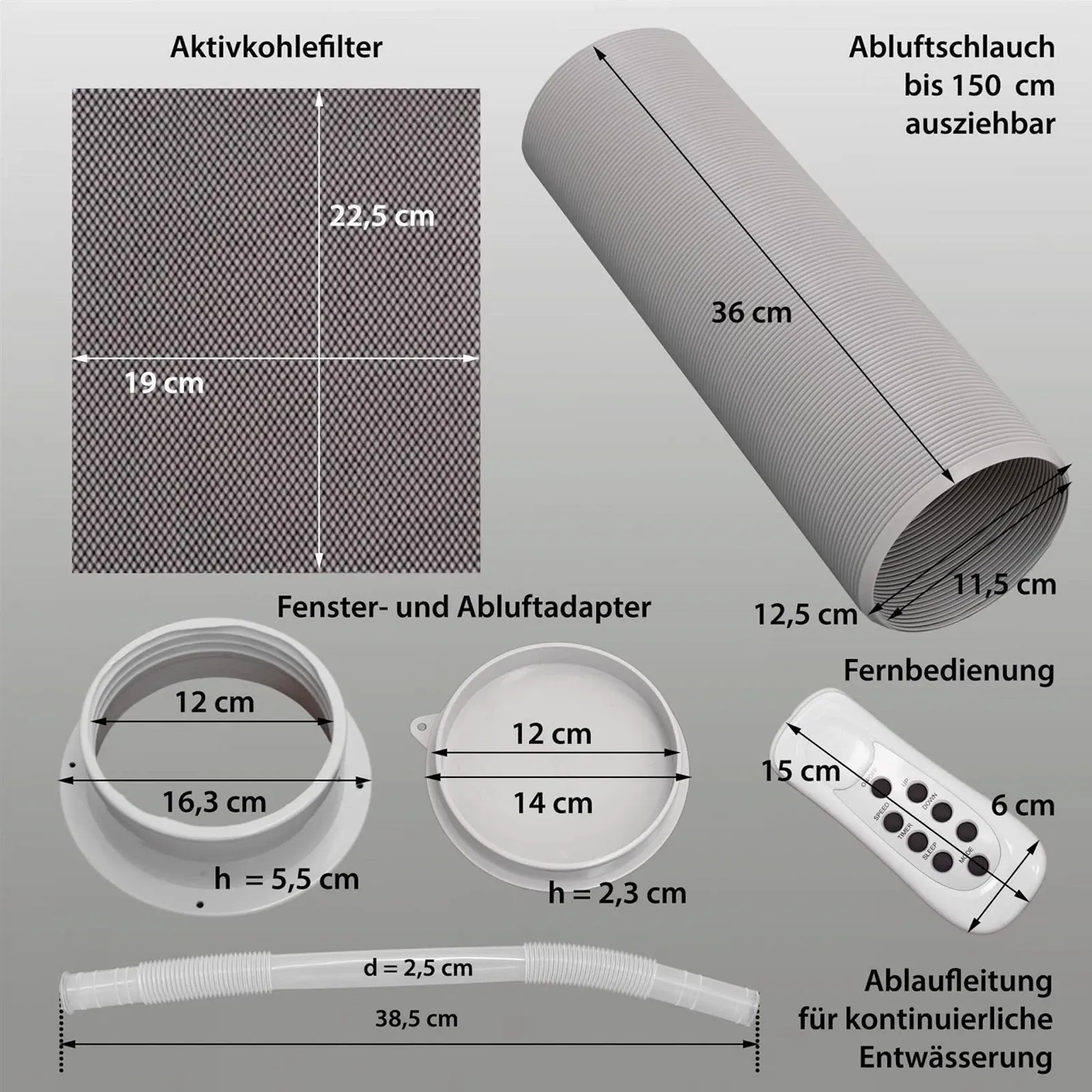 Мобільний кондиціонер Syntrox Germany Fresco 9000 BTU 3-в-1 з дистанційним керуванням та таймером, фото №7 Мобільний кондиціонер Syntrox Germany Fresco 9000 BTU 3-в-1 з дистанційним керуванням та таймером, фото №7