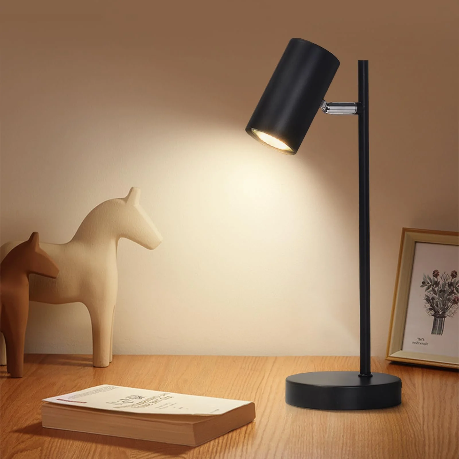 Настільна лампа Bedside Lamp Swivelling 350° GU10 Металева Чорна, фото №8