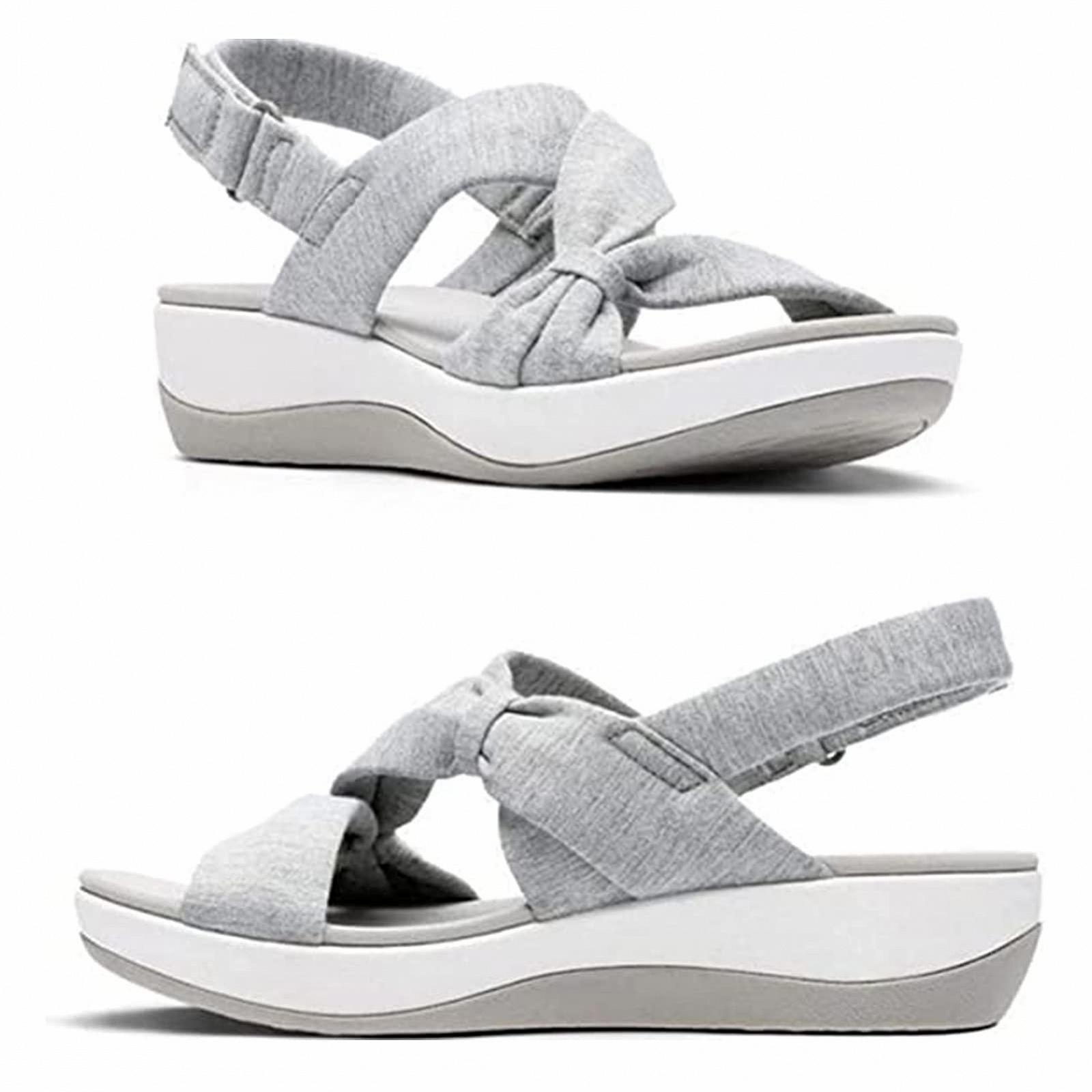 Жіночі сандалі з відкритим носком, ортопедичні сандалі з підтримкою склепіння стопи, зручні туристичні сандалі для щоденних покупок, літнього пляжу, фото №2