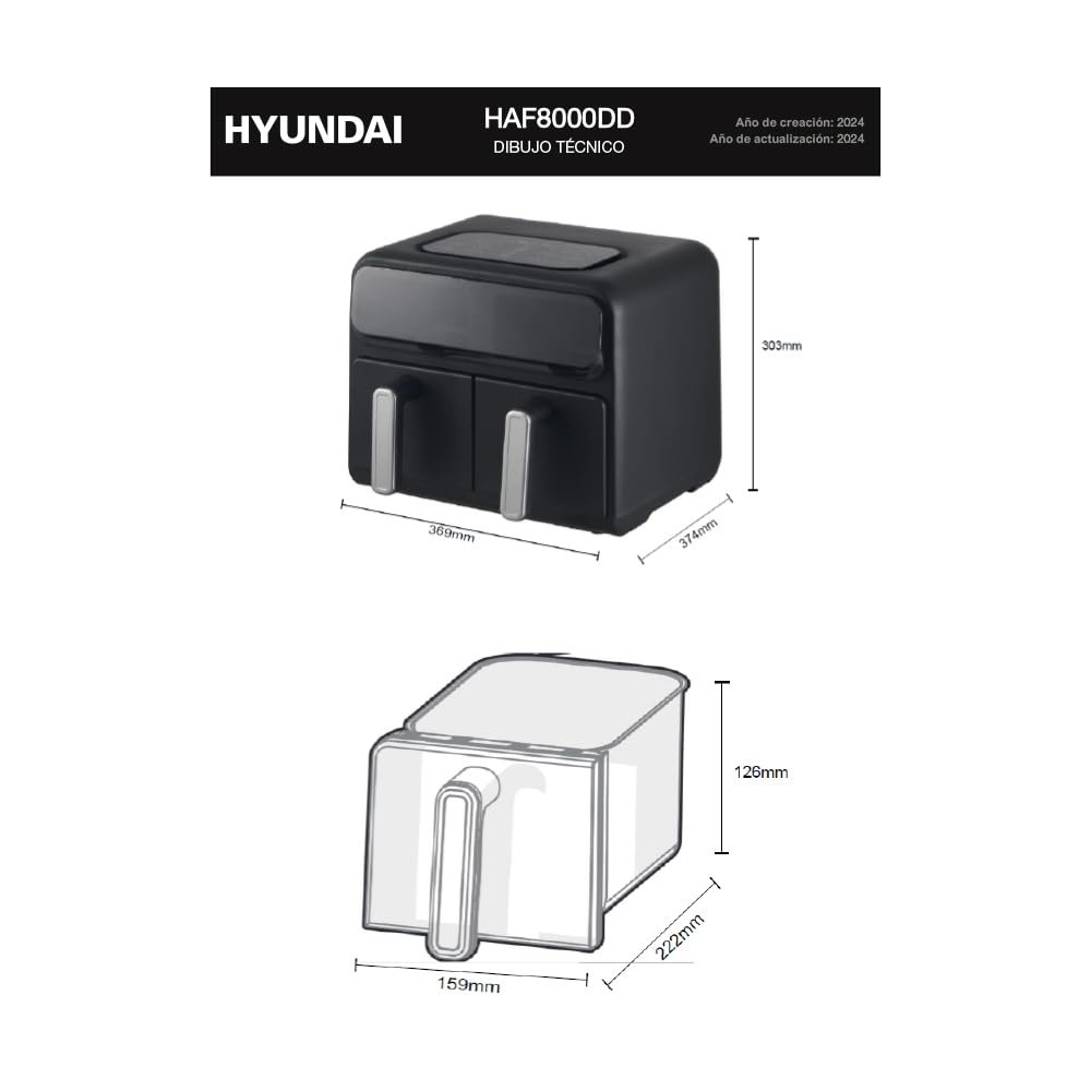 Мультипіч Hyundai HAF8000DD 8 L 2400W 8 програм Black, фото №7 Мультипіч Hyundai HAF8000DD 8 L 2400W 8 програм Black, фото №7