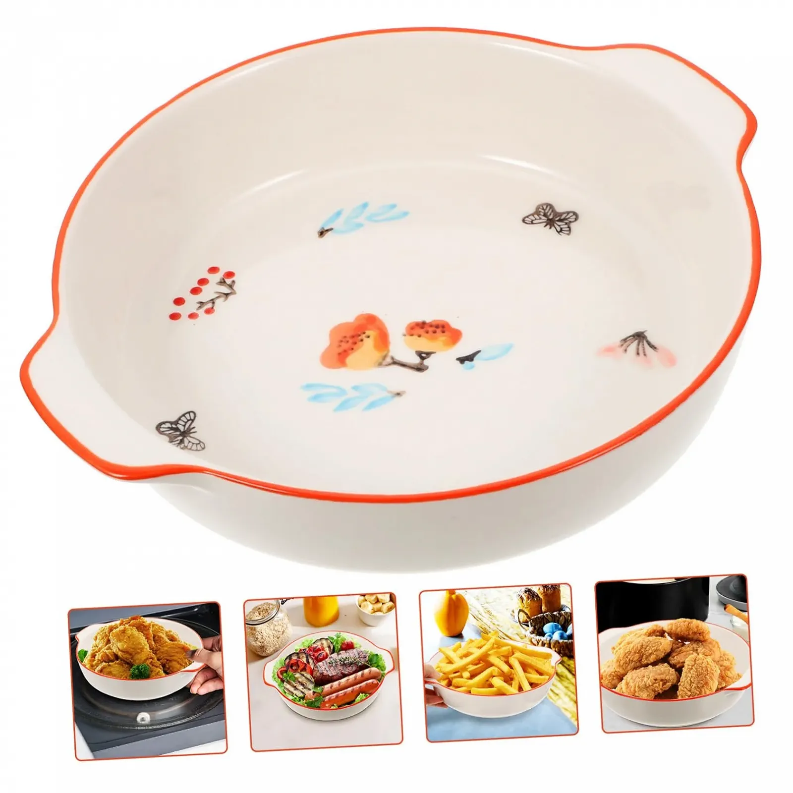 Форма для запекания керамическая тарелка миска для аэрофритюрницы, фото №4 Форма для запекания керамическая тарелка миска для аэрофритюрницы, фото №4