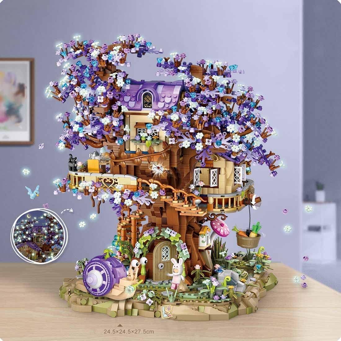 Конструктор CIJINAY Elves Sakura Tree House 3991 Clamping Blocks, фото №5