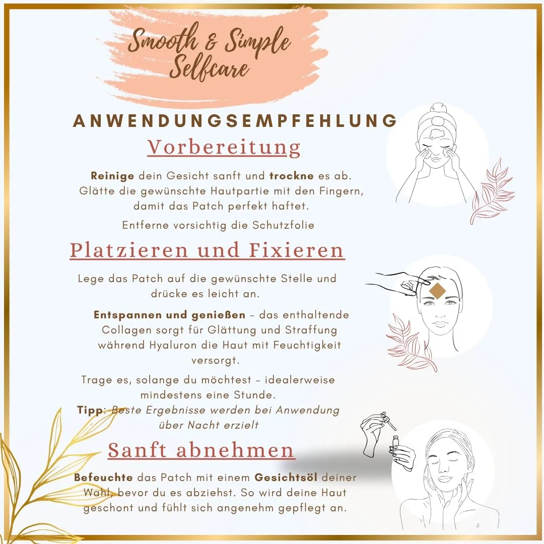 Патчи для лица Smooth & Simple Anti-Wrinkle с гиалуроновой кислотой и коллагеном, 60 шт, абрикосовый цвет, фото №5