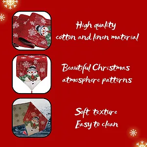 Скатертина-ранер Christmas Snowman Snowflakes Cotton Hemp 33 x 180 см Red ціна на synthetic.ua - Фото 1 Скатертина-ранер Christmas Snowman Snowflakes Cotton Hemp 33 x 180 см Red synthetic.ua - Фото 1