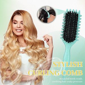 Щітка для волосся Curl Brand Серія Bounce Curly Define Curling Brush Detangler Brush Define Styling Brush для розплутування, надання форми та визначення для жінок і чоловіків synthetic.ua - Фото 1