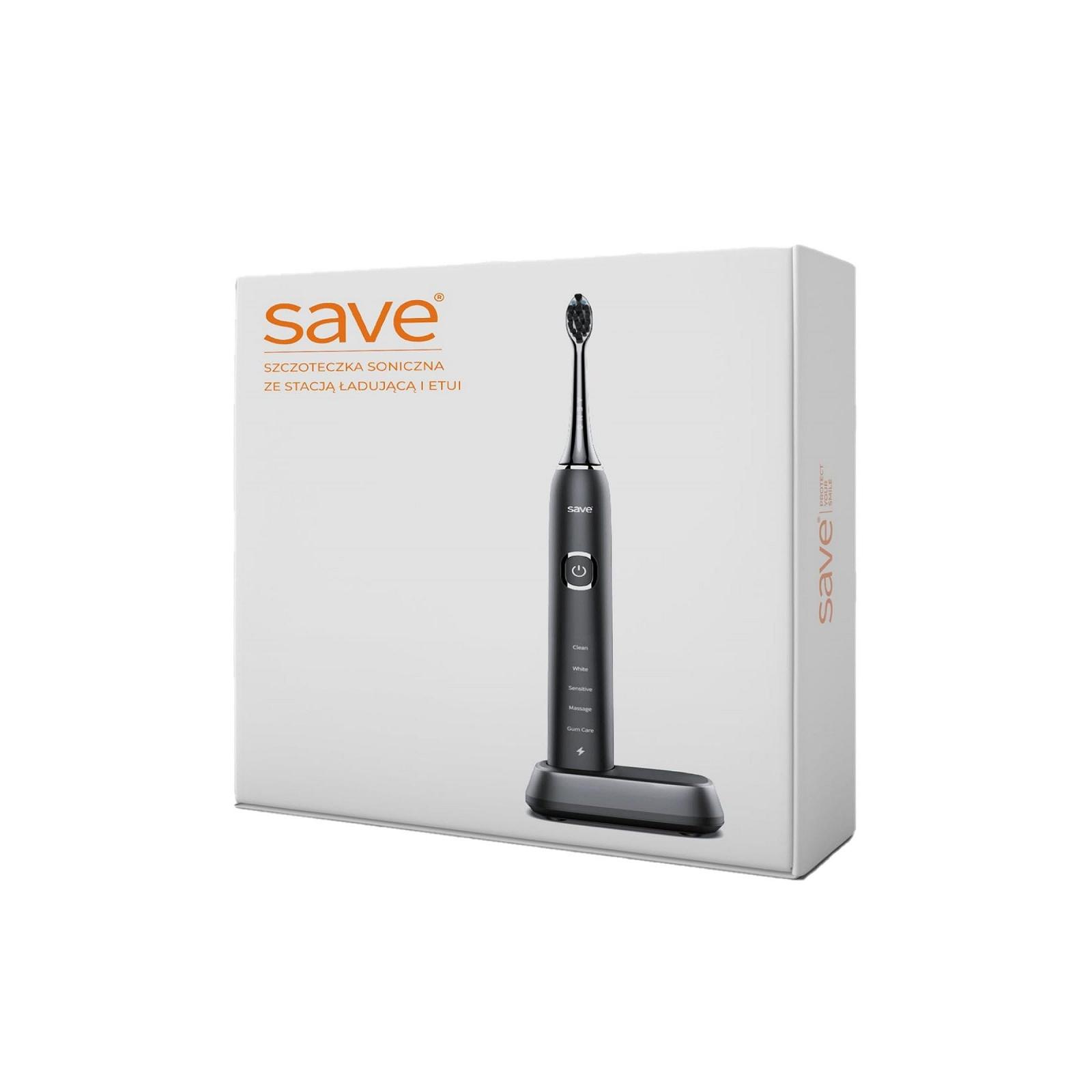 Електрична звукова зубна щітка SAVE з зарядною станцією та футляром 6 насадок, фото №4