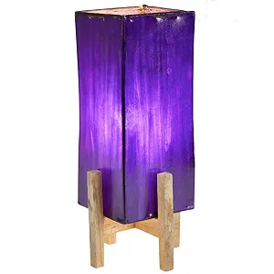 Настільна лампа Marrakesch Orient & Mediterran Interior Janka Шкіра Фіолетовий - Фото 1