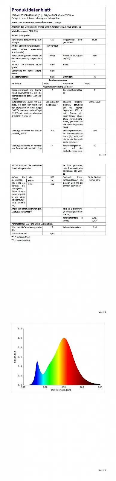 Светодиодная настольная лампа Trango LD395 13W 4000K USB Black, фото №3