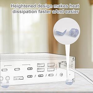 Комплект из 8 охлаждающих подкладок для CalDigit TS4 TS5 Plus TS3 Plus Thunderbolt Dock, устойчивые к царапинам приподнятые подкладки, нескользящие самоклеящиеся поддерживающие подставки, аксессуары для рассеивания тепла synthetic.ua - Фото 1