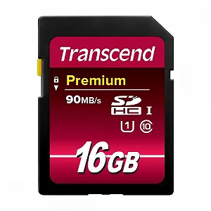 Карта памяти SDHC Transcend TS16GSDU1 16 ГБ UHS-I Class 10 90 МБ/с - Фото 1