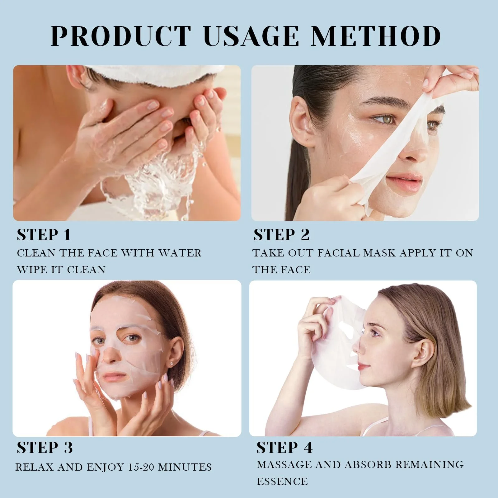 Маска для лица Daily Care Набор 12 штук, фото №6