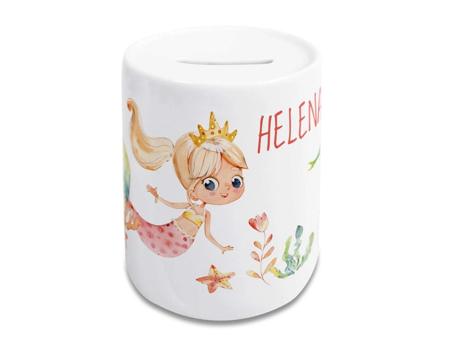 Скарбничка GRAZDesign Русалонька керамічна персоналізована для дівчаток, фото №1