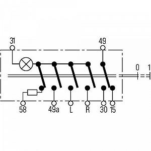 Вимикач аварійної сигналізації HELLA 6HH 004 175-021 для MERCEDES-BENZ KÖGEL synthetic.ua - Фото 1