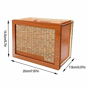 Скарбничка Cashbox Дерев'яна з цілями накопичення до 10 000 євро synthetic.ua - Фото 1
