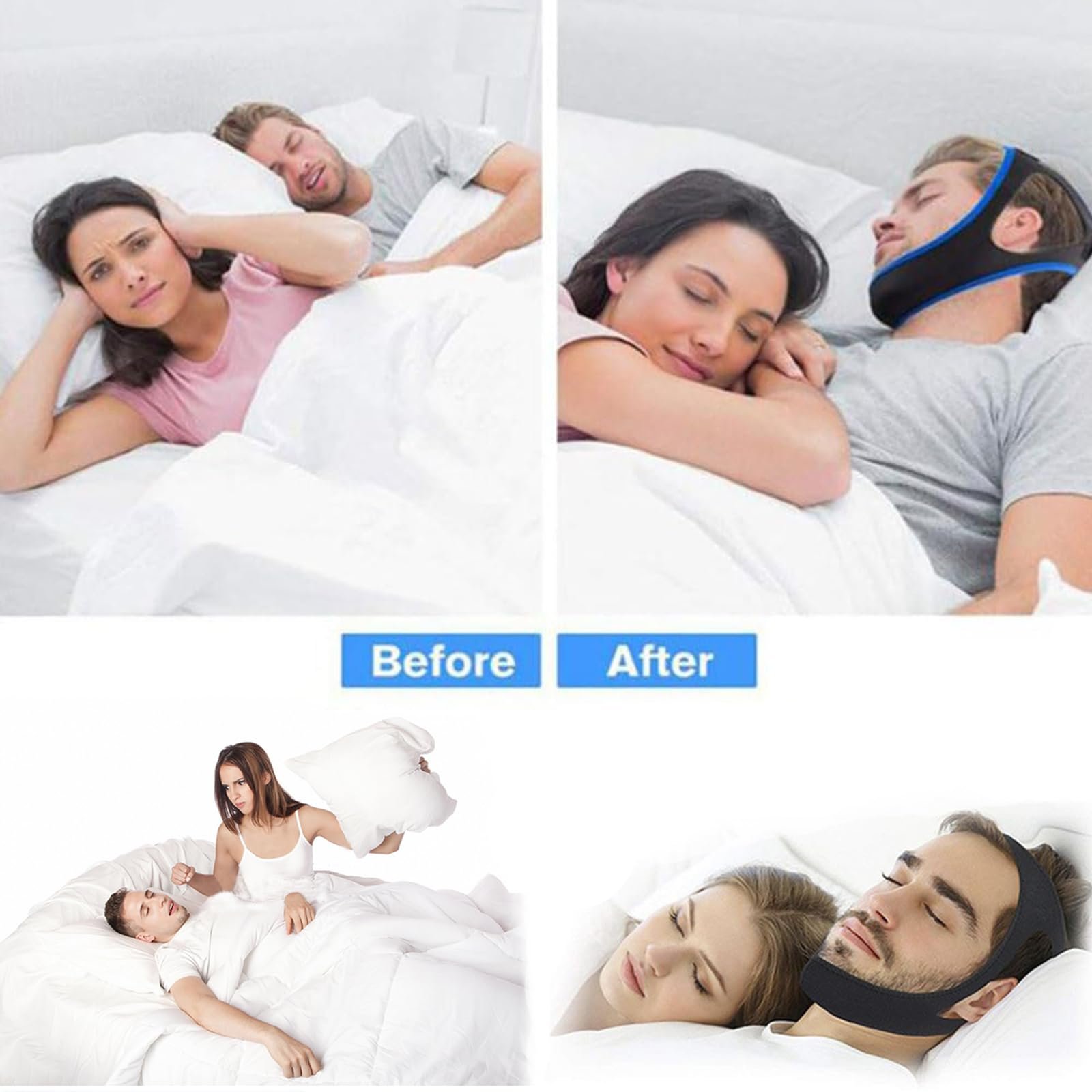 Пов'язка на щелепу Veralabs Airflow, регульована дихаюча пов'язка на підборіддя, фото №7