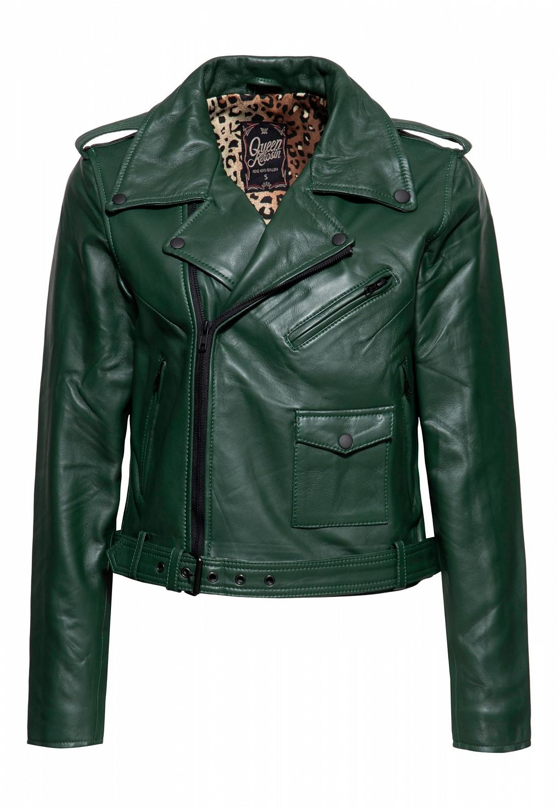 Кожаная куртка Queen Kerosin Biker Jacket Marlon Brando Rockabilly Rockabella 1950 50S Vintage Leo Leopard Marlon, фото №1