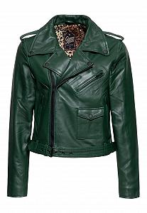 Кожаная куртка Queen Kerosin Biker Jacket Marlon Brando Rockabilly Rockabella 1950 50S Vintage Leo Leopard Marlon - Фото 1