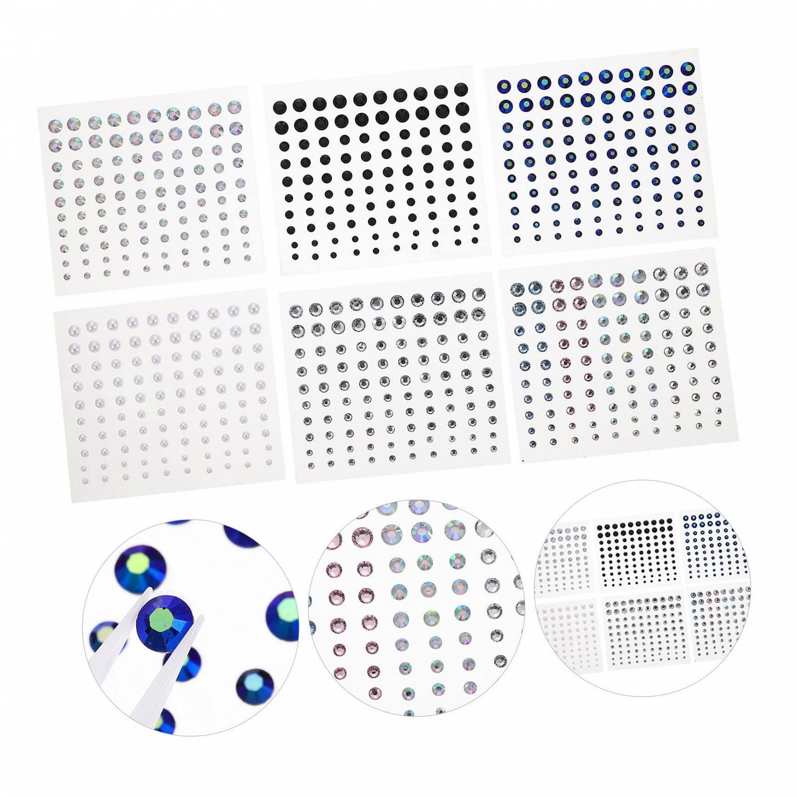 Стрази для нігтів WOONEKY 6 аркушів, фото №9