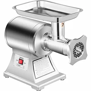 Электрическая мясорубка VEVOR 1100 Вт, 250 кг/час, 448 x 210 x 387 мм, из нержавеющей стали, 193 об/мин - Фото 1