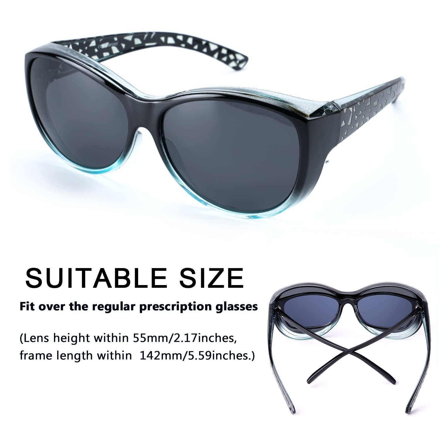 Насадки-окуляри сонцезахисні SIPHEW кліп-он поляризовані Жіночі/Чоловічі, фото №4