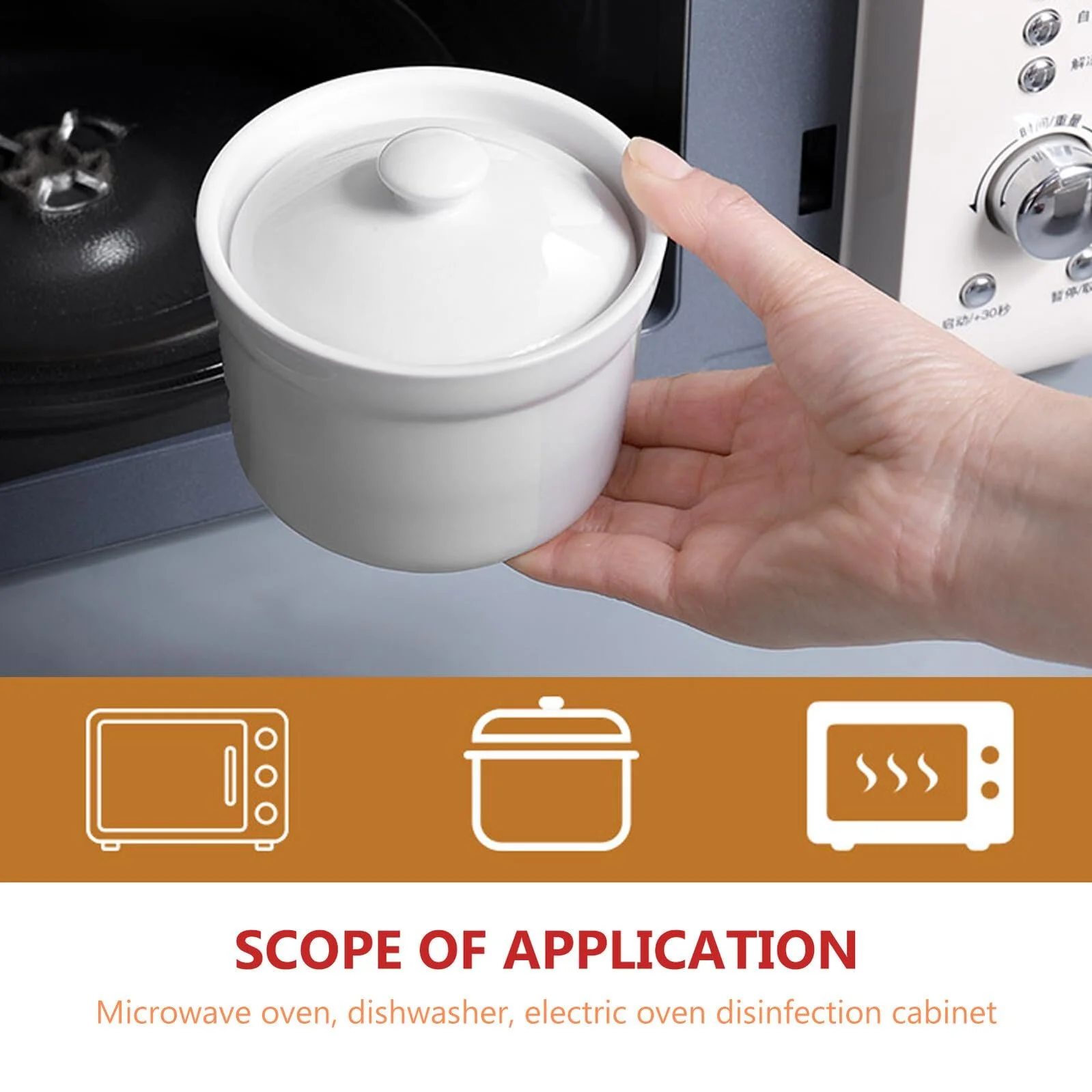 Набор мисок для запекания керамические с крышкой, фото №8 Набор мисок для запекания керамические с крышкой, фото №8