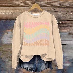 Пуловер Los Angeles С Буквенным Принтом, Женский, Калифорния synthetic.ua - Фото 1