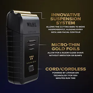 Сіткова електробритва Wahl 5 Star Vanish акумуляторна для барберів synthetic.ua - Фото 1