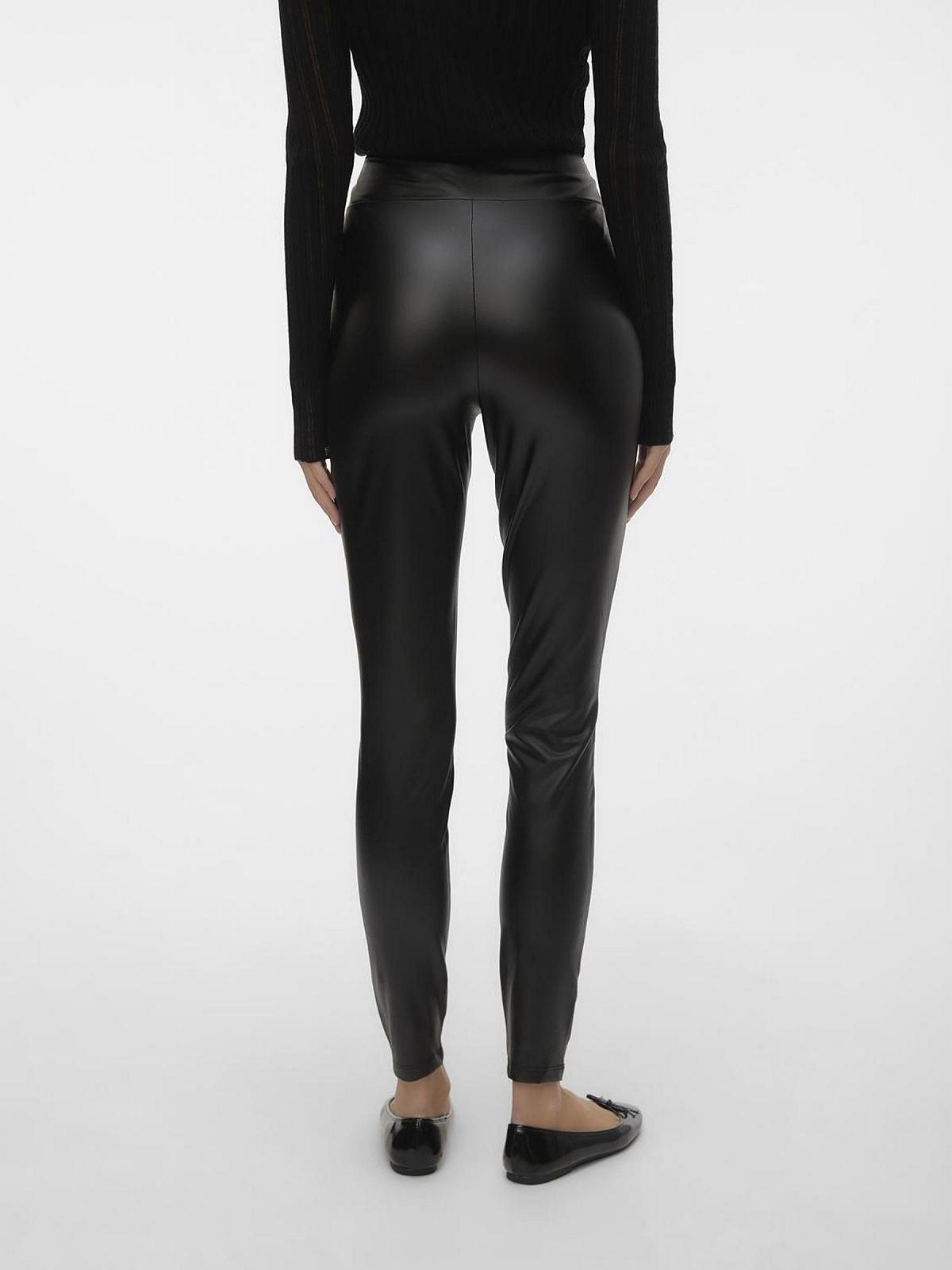 Леггинсы VERO MODA Vmsuella Jade Hw Coated Leggings Noos, искусственная кожа, фото №3