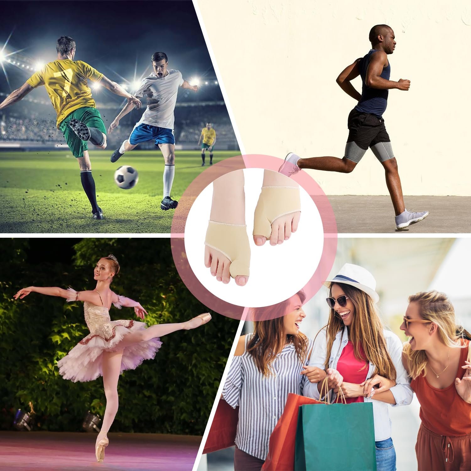 Шкарпетки Hallux Valgus, великий палець стопи та подушечка передньої частини стопи для полегшення болю, фото №7