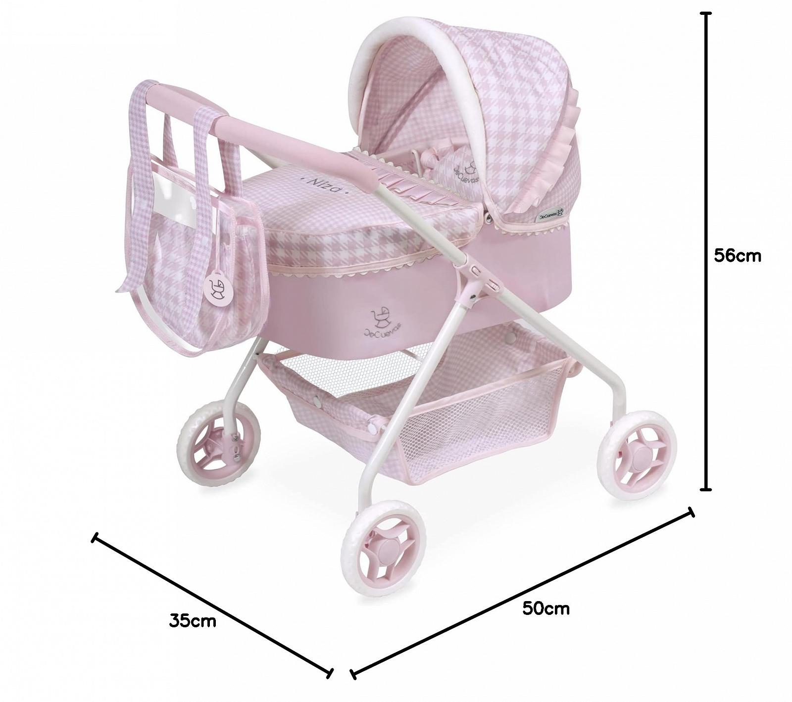 Лялька DE CUEVAS TOYS 86046 Жозе та аксесуари в клітинку рожевого кольору 35 х 50 х 56 см, фото №7