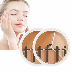 Палетка консилерів TFTI Tri-Colour, кремовий консилер, індивідуальне змішування 3 в 1 (2 штуки) - Фото 1