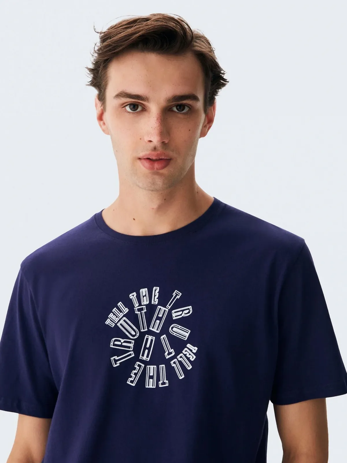 Футболка LTB Jeans Manara Modern Fit Regular Cotton Crew Neck Blue Size M, фото №5