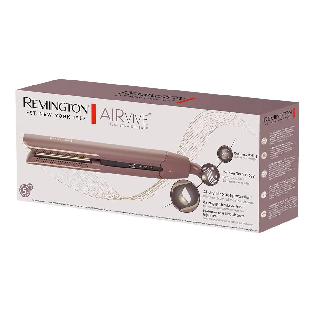 Выпрямитель для волос Remington AIRvive S8930 узкие пластины, ЖК-дисплей, 150-230°C, фото №17 Выпрямитель для волос Remington AIRvive S8930 узкие пластины, ЖК-дисплей, 150-230°C, фото №17