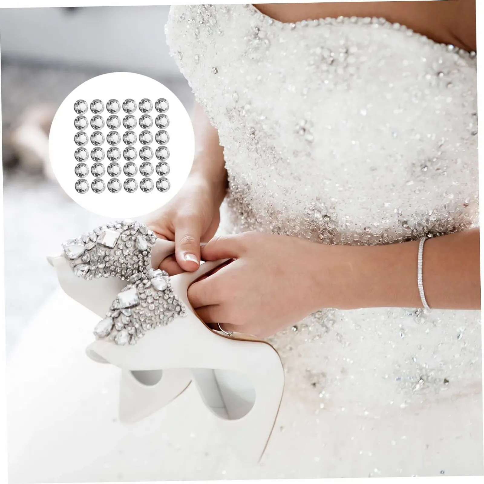 Стразы Акриловые OSALADI Прозрачные 12 мм, 500 шт., фото №6