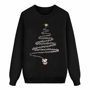Різдвяні світшоти для пар Reindeer Fun Casual Merry Christmas Loose Fit synthetic.ua - Фото 1