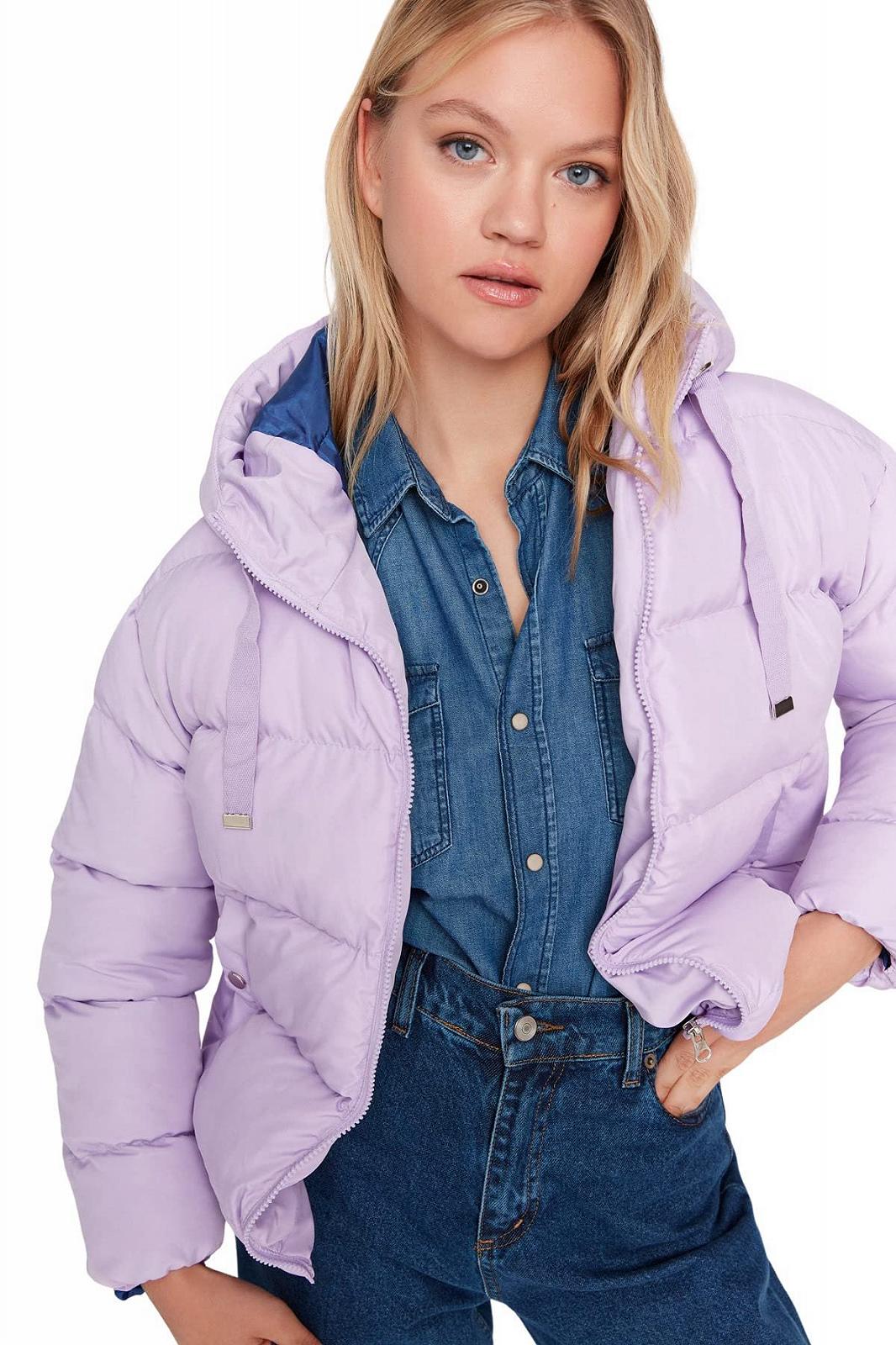 Пальто TRENDYOL Tube Сиреневый, фото №1 Пальто TRENDYOL Tube Сиреневый, фото №1