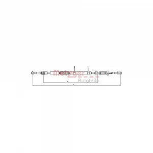 Трос стояночного тормоза METZGER 10.4740 передний для CITROËN FIAT - Фото 1