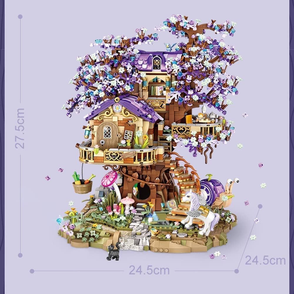 Конструктор CIJINAY Elves Sakura Tree House 3991 Clamping Blocks, фото №3