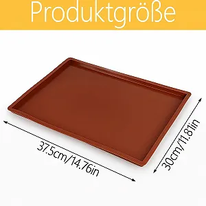 Килимок для випікання Силіконовий Багаторазовий 31 x 26 см Коричневий synthetic.ua - Фото 1
