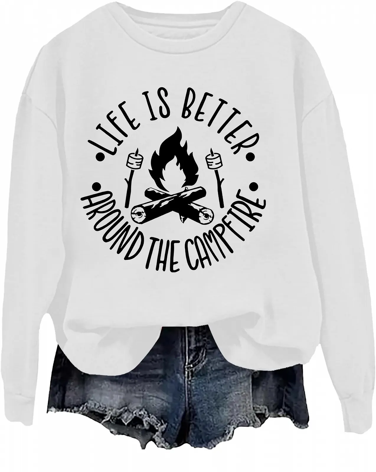 Свитшот Life Is Better Around The Campfire Camping Nature Lovers Унисекс, фото №1 Свитшот Life Is Better Around The Campfire Camping Nature Lovers Унисекс, фото №1