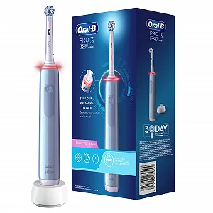 Електрична зубна щітка Oral-B PRO 3 3000 Sensitive Clean 3 режими чищення 360° Visual Pressure Control Blue - Фото 1
