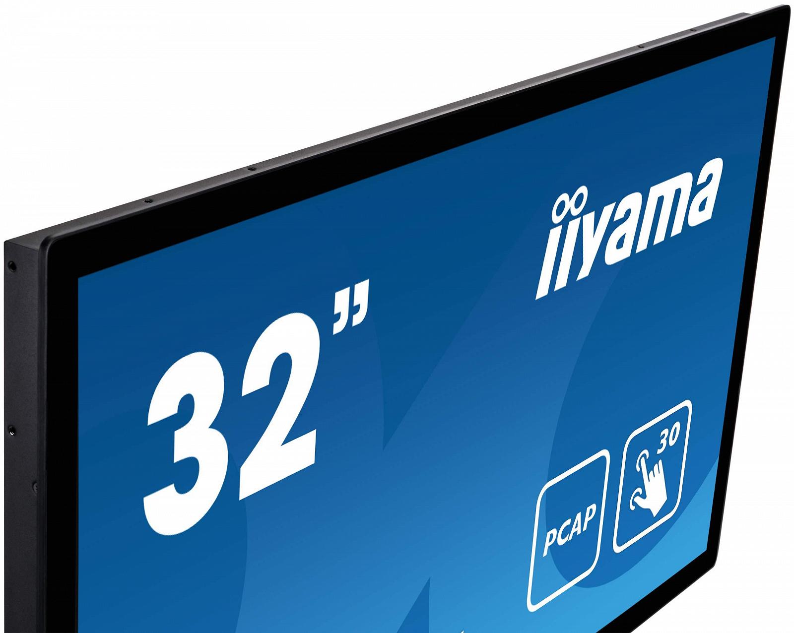 Монітор iiyama ProLite TF3215MC-B1AG AMVA3 LED Full HD безрамковий з мультитачем на 30 точок ємнісний VGA HDMI 24/7 IP65 IK-7 антибліковий чорний, фото №6