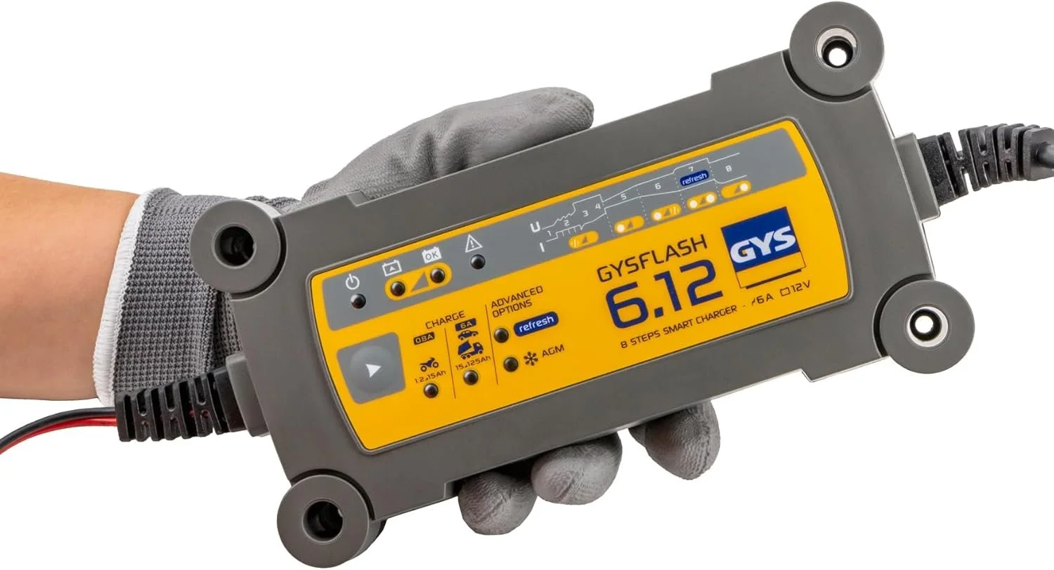 Инверторное зарядное устройство Gys GYSFLASH 6.12 12В 6А Черный, фото №5