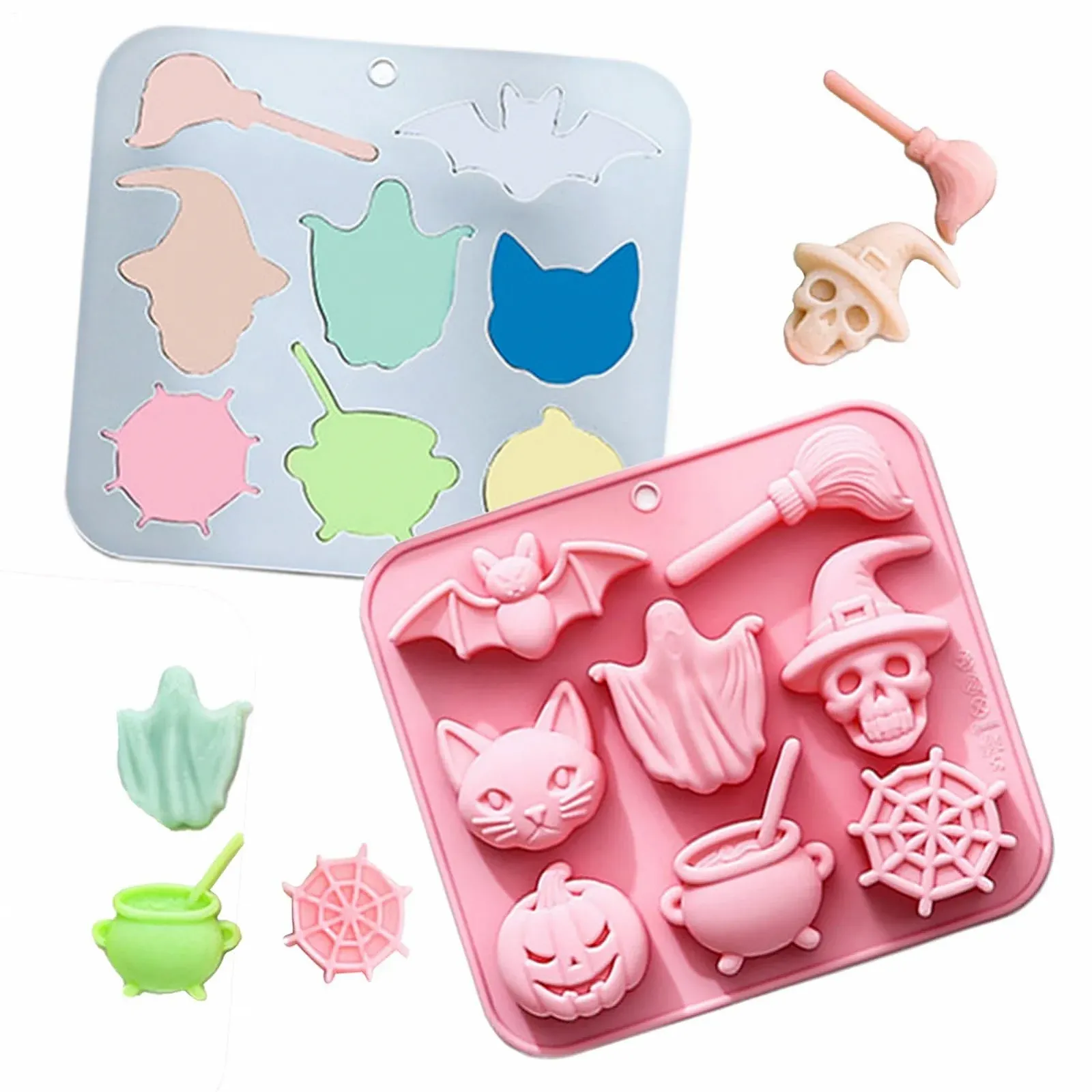 Форми силіконові (2 шт) Хелловін для випікання та цукерок, фото №8