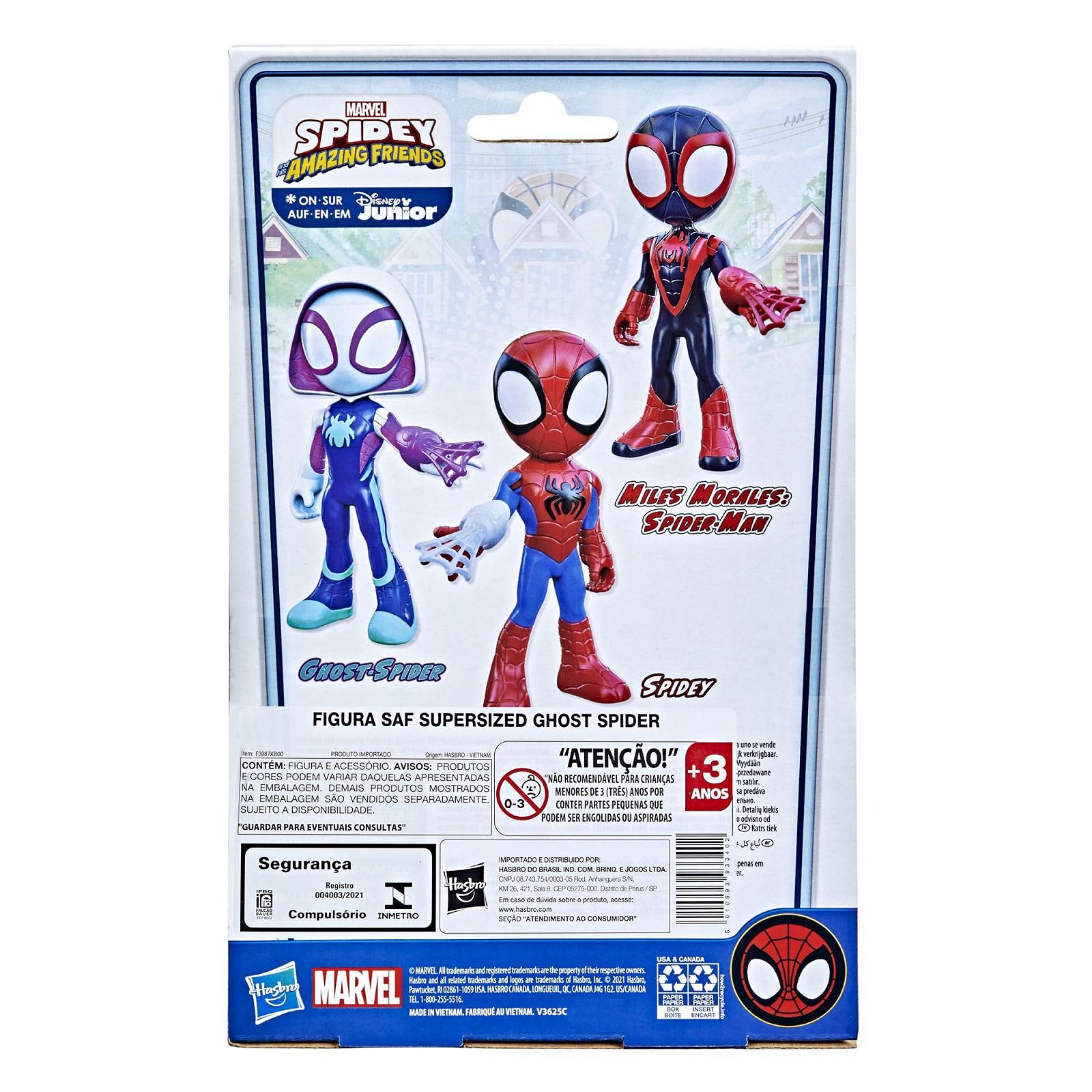Фігурка Hasbro Marvel Spidey and His Fantastic Friends Supersized Ghost Spider, 22,5 см, різнокольоровий, фото №2