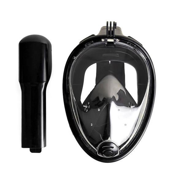Маска полнолицевая Tribord Freebreath для снорклинга подводного плавания черная L-XL, фото №1