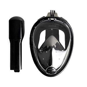 Маска полнолицевая Tribord Freebreath для снорклинга подводного плавания черная L-XL - Фото 1