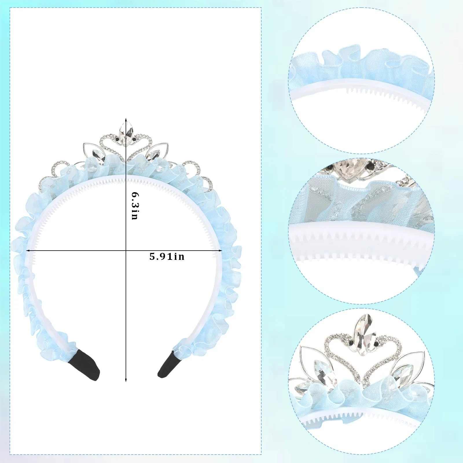Набір обручів на голову Krowne Love для жінок, аксесуари для волосся для дівчат, фото №2